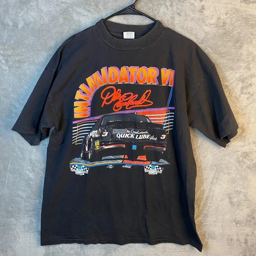 Vintage Dale Earnhardt Intimidator VI Tour 1993 NASCAR Shirt 2XL USA Black